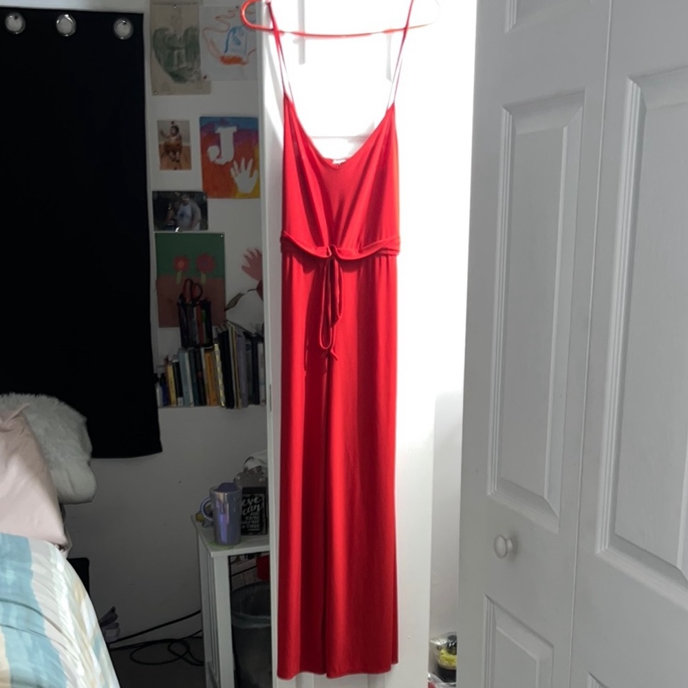 Red Sleeveless Maxi Dress